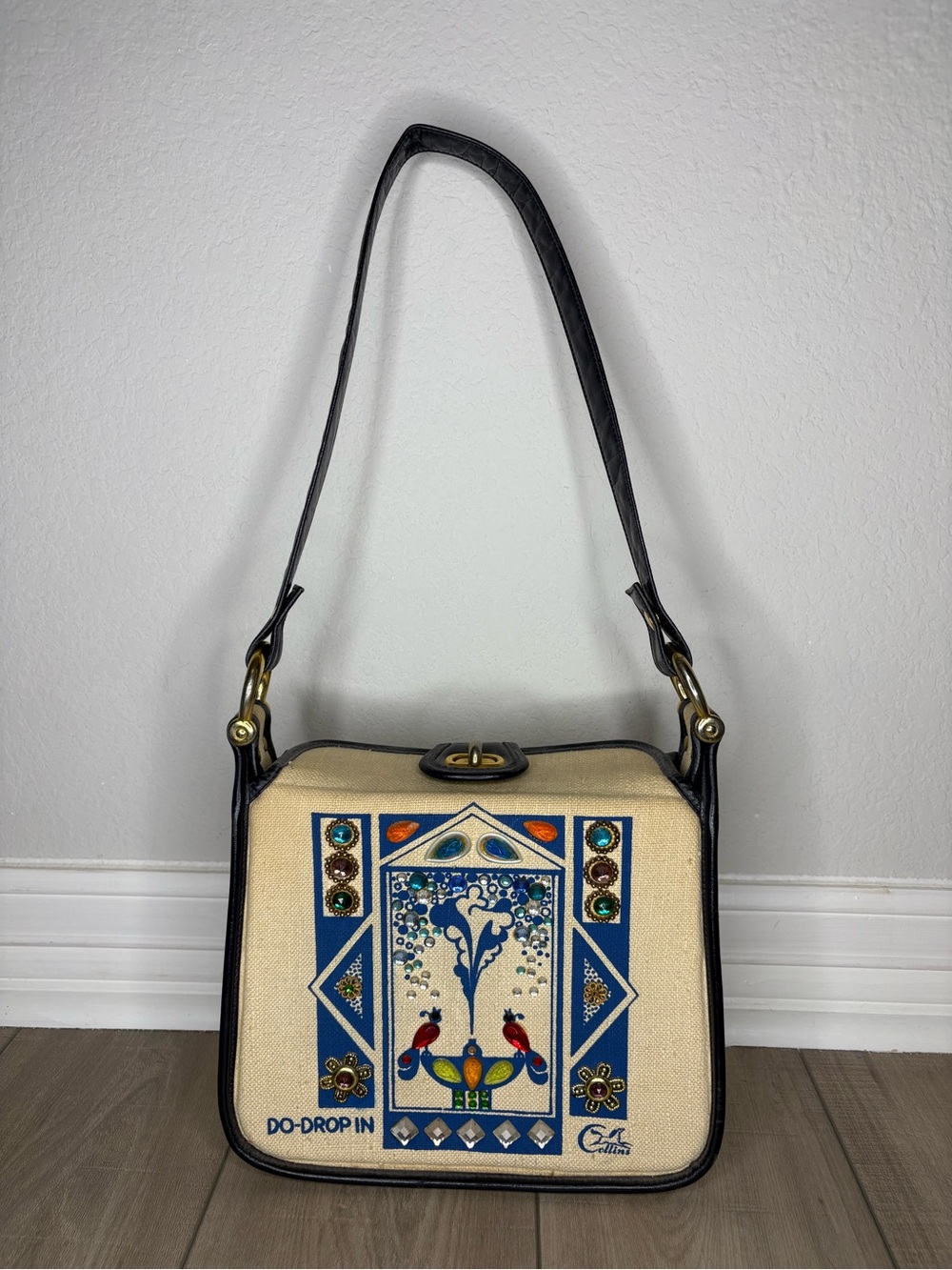 Vintage Collins of Texas “DO-DROP IN” Jeweled Shoulder Bag